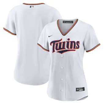 womens nike white minnesota twins home blank replica jersey